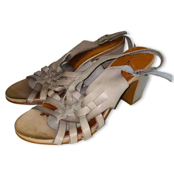 B2 SixtySeven womens heels leather shoes topshop Nordstrom 37 6.5 STRAPPY - Picture 1 of 5